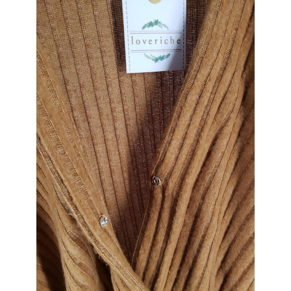Loveriche Dress Size Medium Mustard Yellow Bell Sleeve V-Neck Wrap Tie Waist - Picture 5 of 9